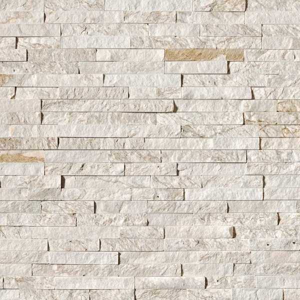 Msi Royal White Splitface Ledger Panel 6 In. X 24 In. Natural Quartzite Wall Tile, 6PK ZOR-PNL-0063